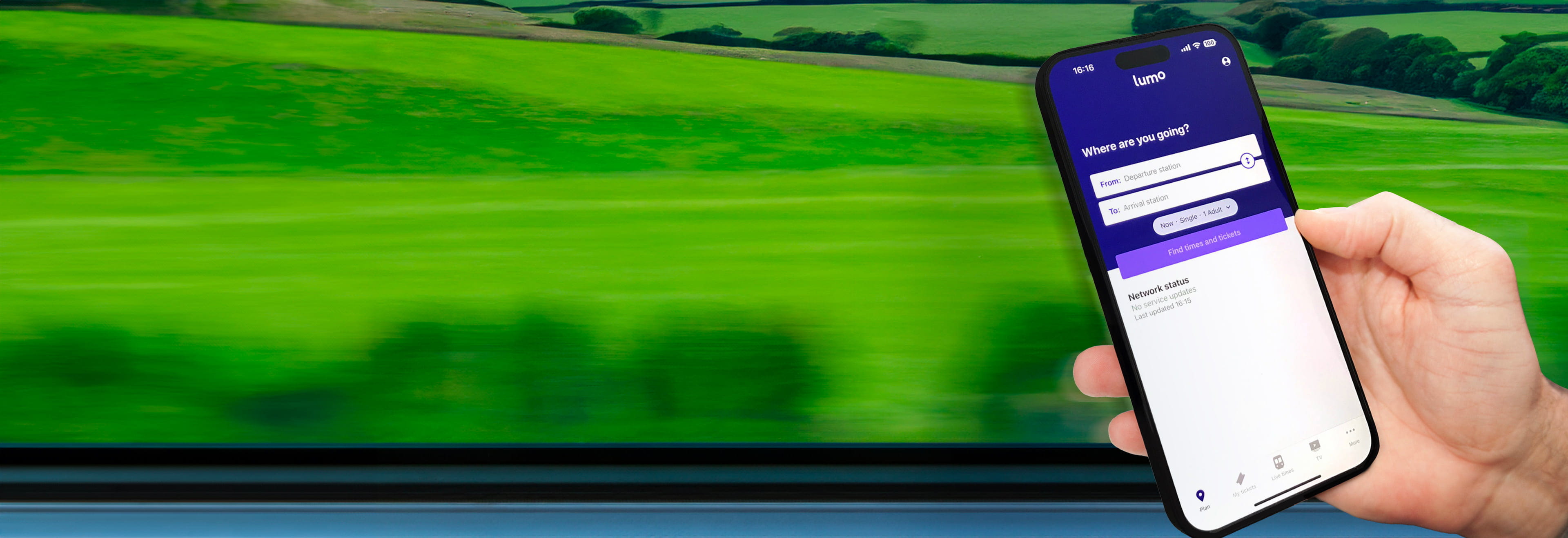 person using LumoGo app on their phone