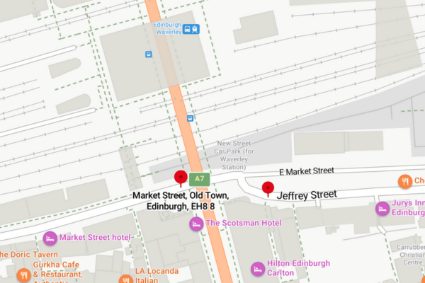 Edinburgh rail replacement location