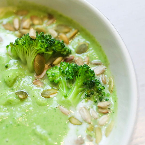 Bowl of broccoli soup