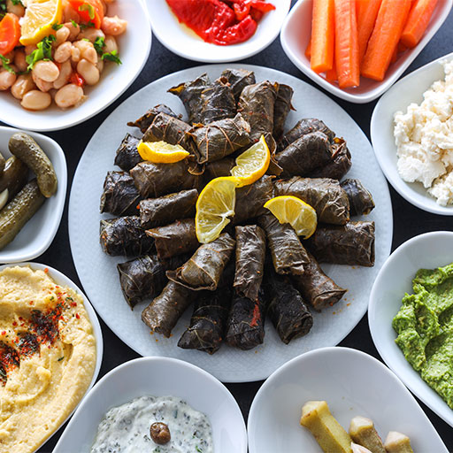 Turkish meze display