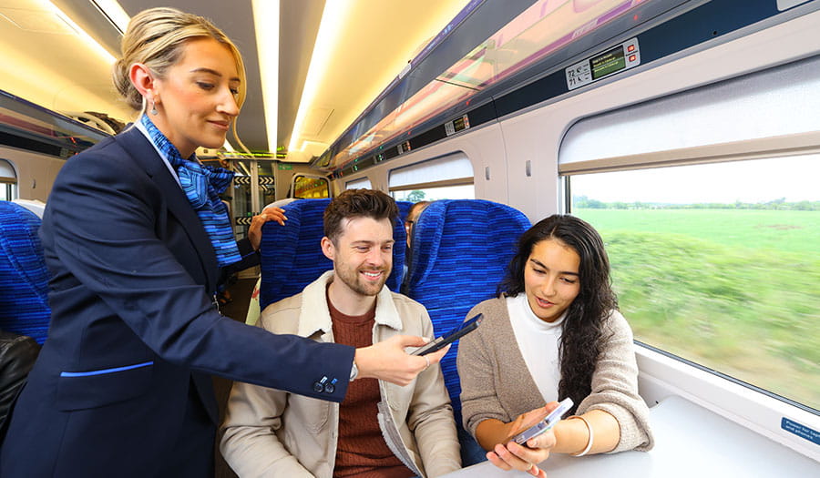 Lumo staff checking tickets