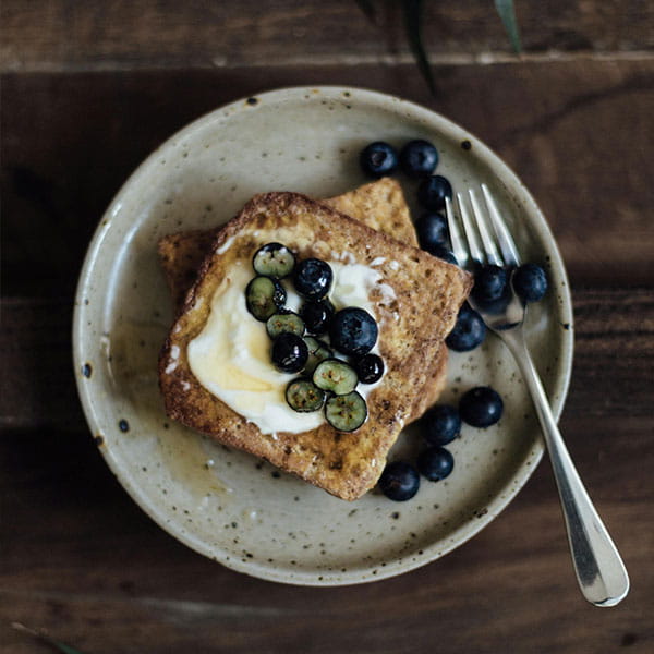 French toast with blueberries