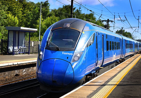 Lumo train at the station