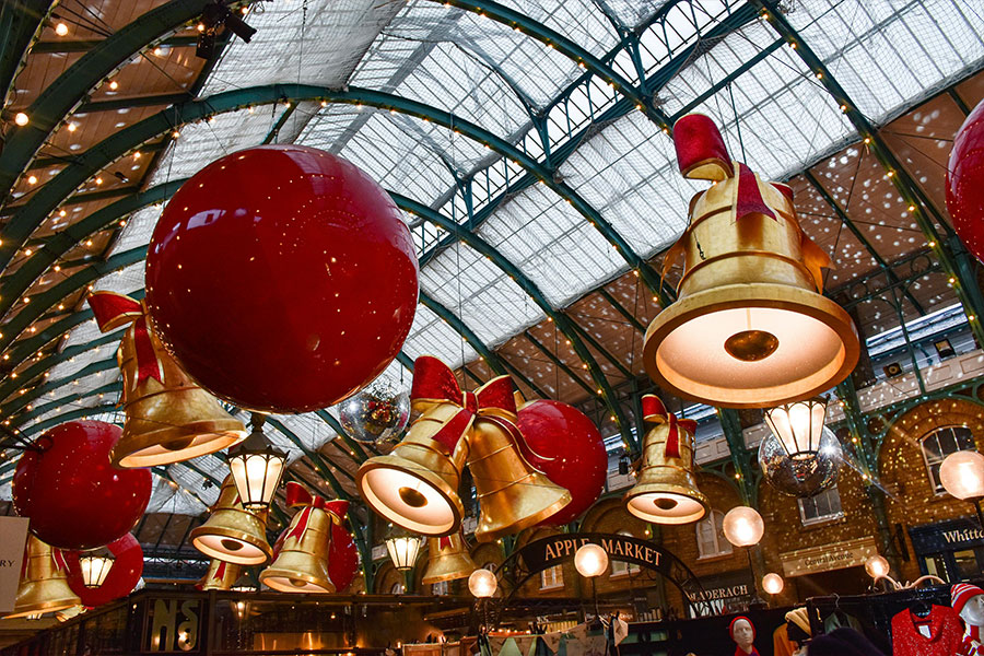 Christmas decorations at Covent Garden