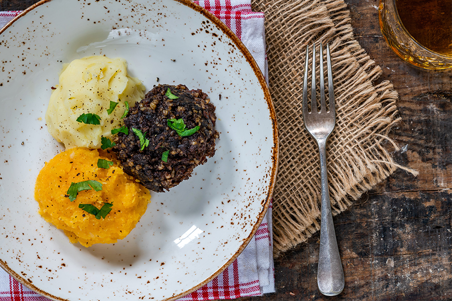 Haggis, neeps and tatties