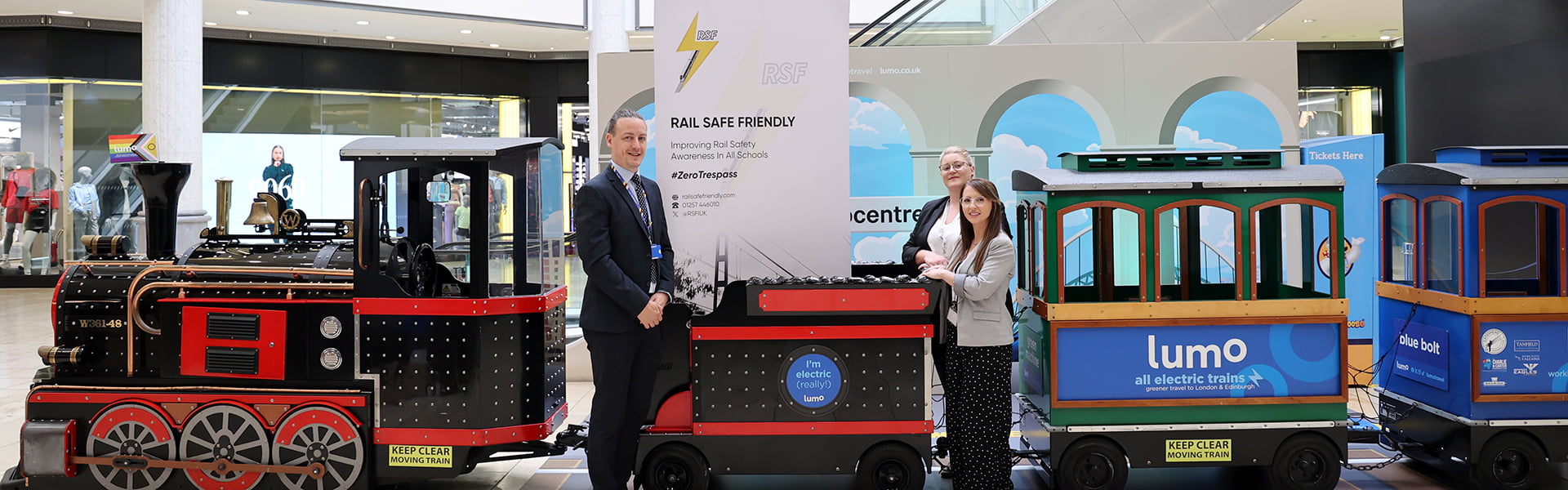 Lumo and Rail Safe Friendly at the Metrocentre