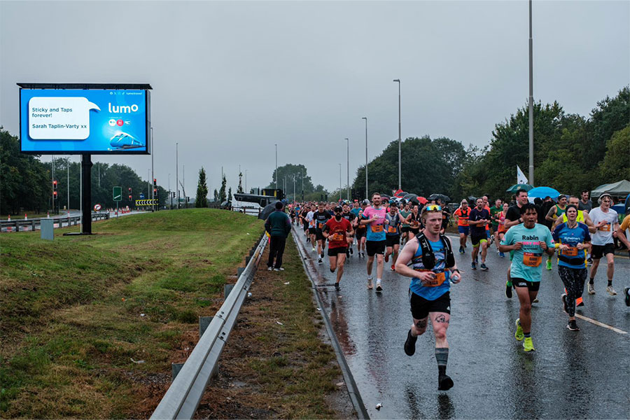 People running in the Great North Run