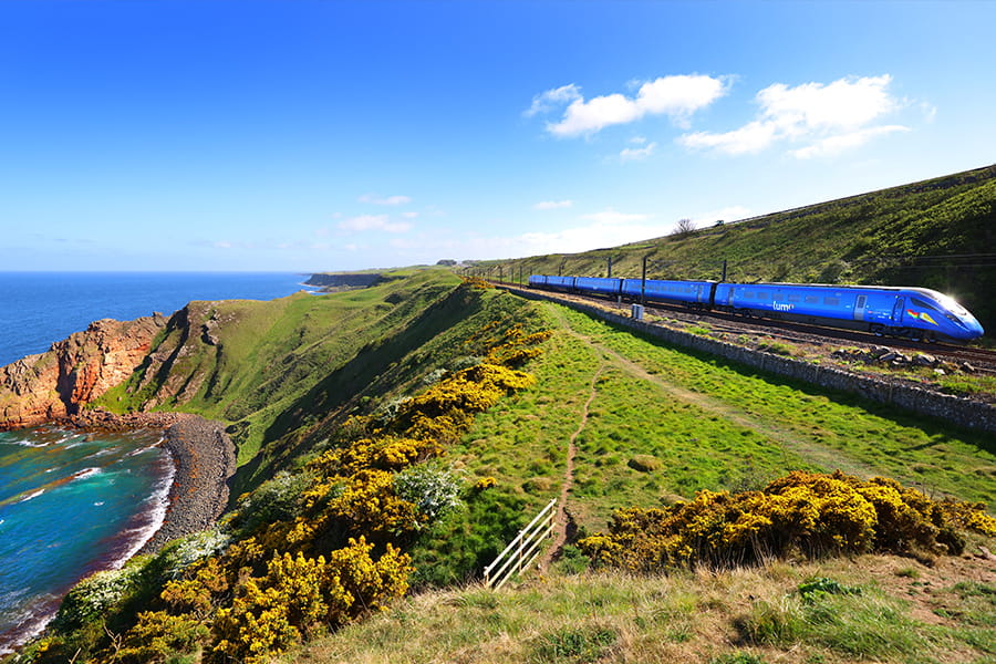 Lumo train passing through the coast