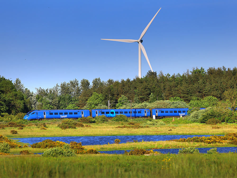 image of a Lumo train on route
