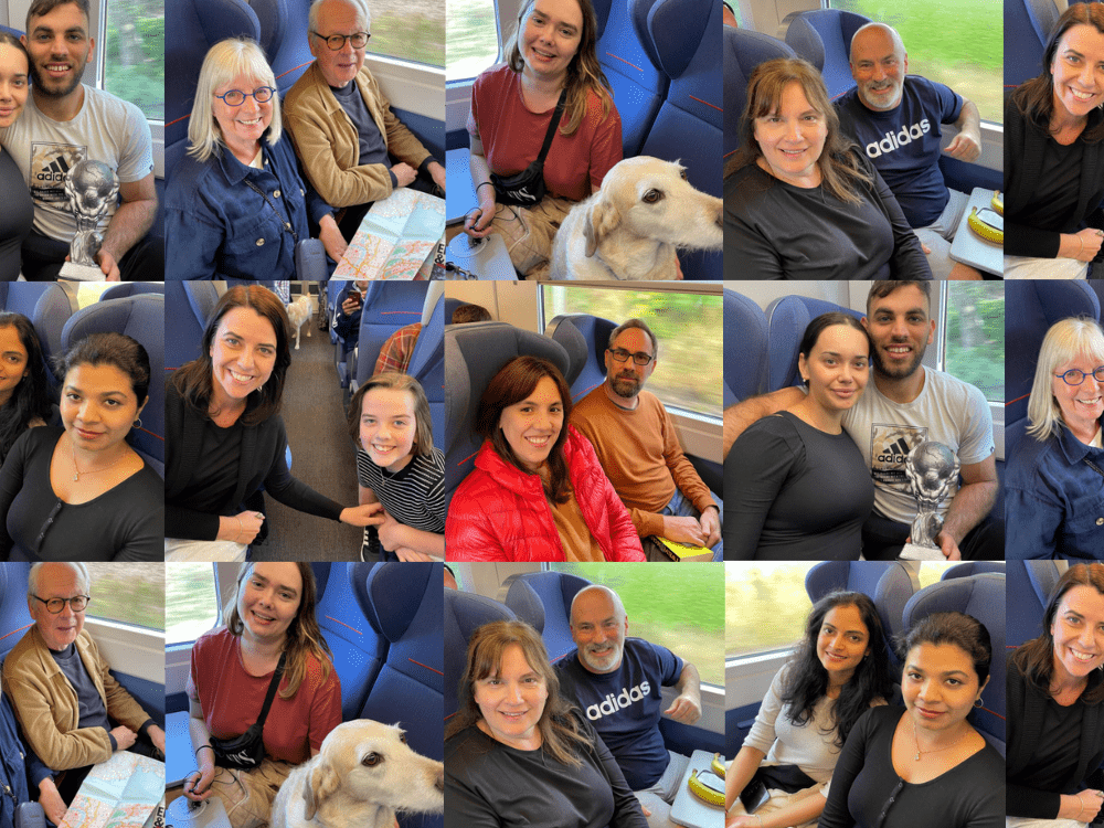 passenger photos on Lumo train