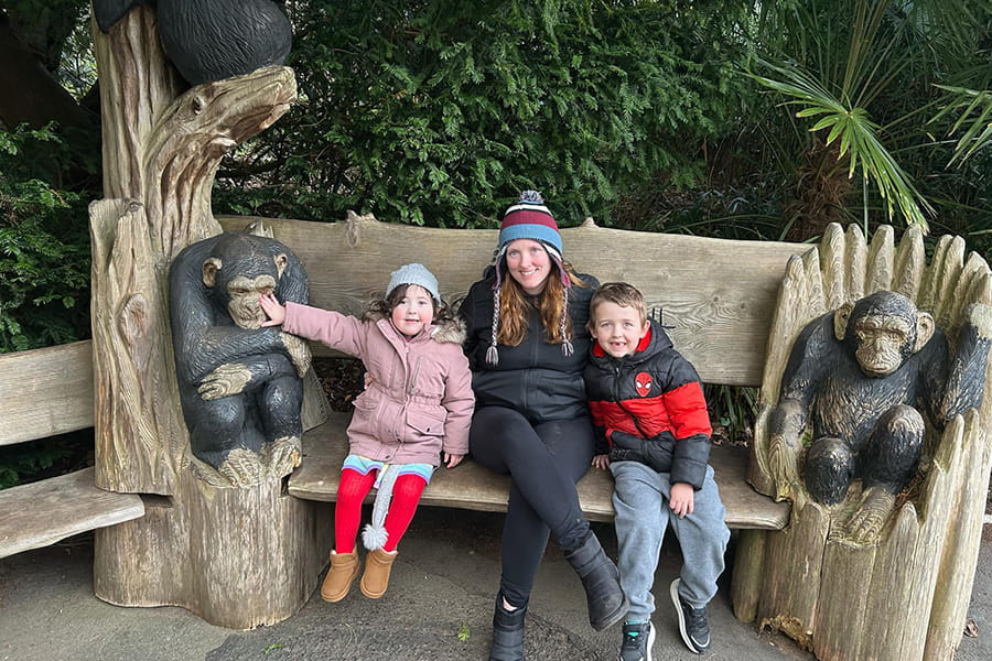 The Green Family (L-R) Evie Green, Chloe Green and Theo Green