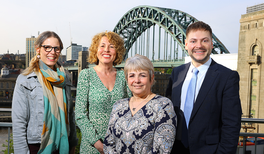 Hannah Cottrill, Events and Partnerships Officer, Sarah Chilton, Director of Communications and Policy, Hazel Lavery Events and Fundraising Manager from Community Rail Network with Martijn Gilbert, Managing Director of Lumo