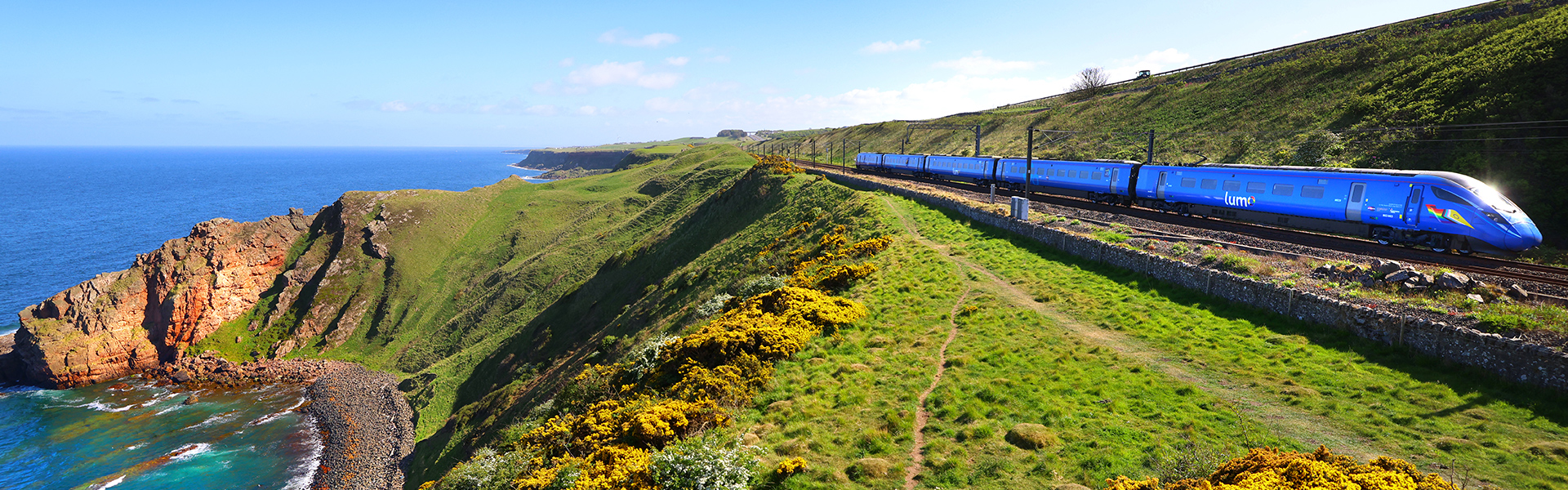 Lumo train passing through the coast