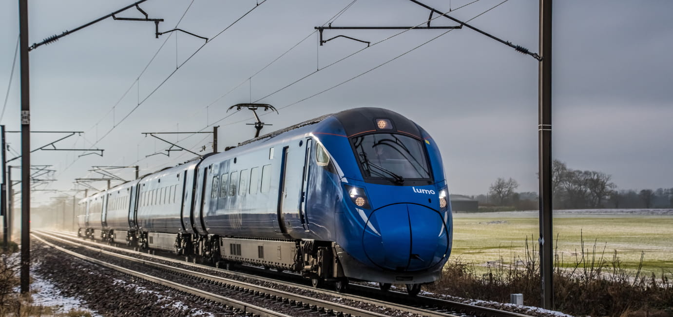 lumo train on train tracks